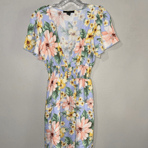 Forever 21 Floral Dress in Blue and Pink - $219.20 MXN