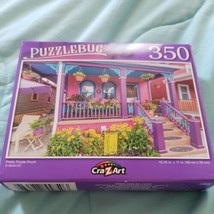 Jigsaw Puzzle 350 Pieces Pretty Purple Porch 18.25&quot; X 11&quot; Puzzlebug - £5.44 GBP
