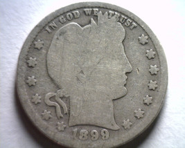 1899 Barber Quarter Dollar Good G Nice Original Coin From Bobs Coins Fast Ship - £9.63 GBP