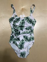 Women&#39;s LafyKoly One Piece Swimsuit White Green Size Large Ocean Beach L... - £18.35 GBP