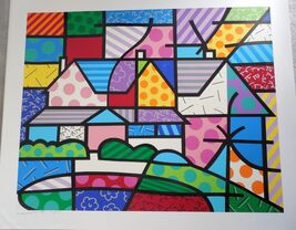 Romero Britto "Rose's View" Serigraph Hand Signed &amp; Numbered Rare DAMAGED ! - $385.11