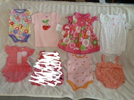 BABY GIRL CLOTHES LOT CARTERS GYMBOREE OLD NAVY NEWBORN 0-3 SUMMER REBOR... - $59.39