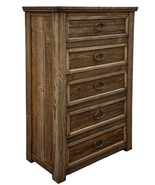 32&quot; Brown Solid Wood Five Drawer Chest - $1,730.65 CAD
