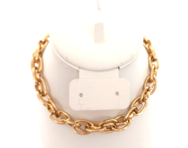LOFT Stamped Women&#39;s Chunky Chain Link Choker Necklace Gold Tone Toggle Clasp - £15.03 GBP