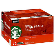 72 Starbucks Pike Place Medium Roast Coffee K-Cups Pods Kosher -Pack of ... - $51.72