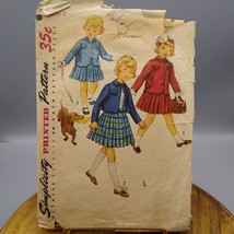 Vintage Sewing PATTERN Simplicity 1747, Child Skirt and Jacket, Girls 1950s - $17.42