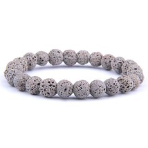 Lava Stone Bracelet Beads Natural Volcanic Essential Oil Diffuser Bracelets Men  - £8.31 GBP