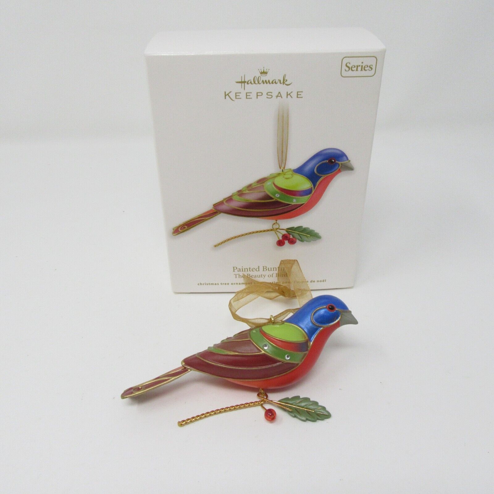 Hallmark Keepsake Ornament Painted Bunting The Beauty of Birds 2012 with... - $18.99