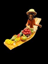Jamaica Folk Art Figurine 2.5&quot; Food Raft Mini Miniature Art - $9.00