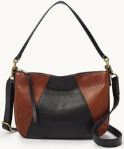 R Fossil Skylar Crossbody Shoulder Bag Brown Black Leather SHB2706199 NWTFS - £85.45 GBP