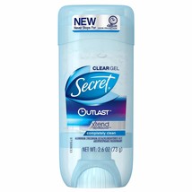 Secret Deodorant Outlast Clear Gel Completely Clean 2.6 Ounce (76ml) (3 ... - £27.96 GBP