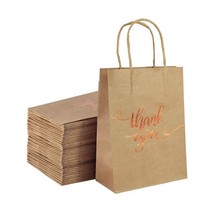 21cm Portable Paper Bags Thank You Gift Packaging Bag for Thanksgiving Wedding B - £119.76 GBP
