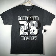 Mickey Size Medium Nineteen 28 Graphic Gray T Shirt NWT - £19.77 GBP