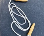 Vintage Jump Rope 6&quot; Wooden Handles with Ball Bearings 8 Foot rope Made ... - £8.72 GBP