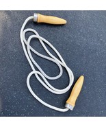 Vintage Jump Rope 6&quot; Wooden Handles with Ball Bearings 8 Foot rope Made ... - £8.53 GBP