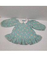 Vintage OshKosh Blue Corduroy Dress Winter Bunnies Skating Print 24 Months - €89,57 EUR