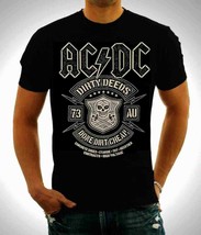 New AC DC Dirty Deeds Done Cheap T-Shirt Back In Black Album Rock Music  - £16.71 GBP