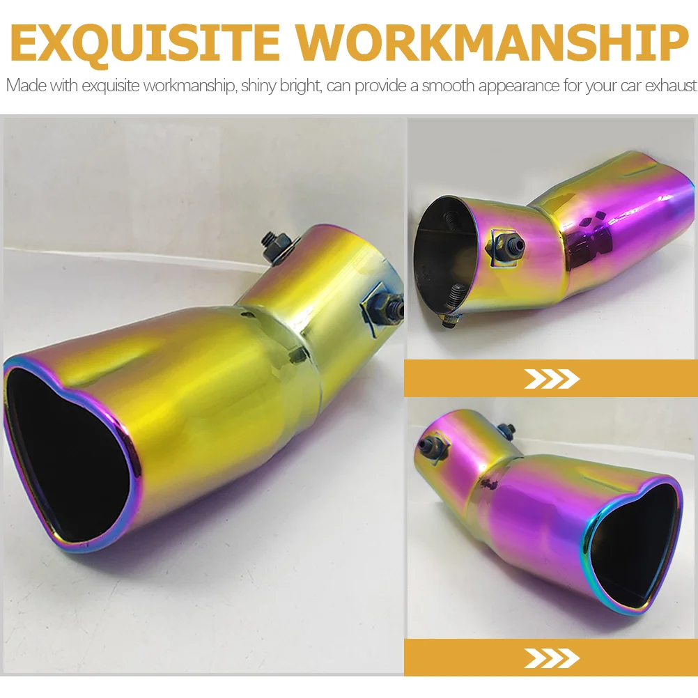 Heart-Shaped Stainless Steel Car Exhaust Tip - £18.45 GBP