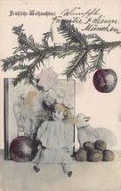 Fröhliche Weihnachte! Merry CHRISTMAS-DOLL &amp; TOYS~1912 German Postcard - £6.33 GBP