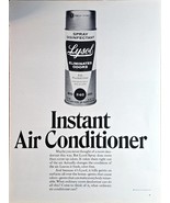 LYSOL - SPRAY DISINFECTANT - Air Conditioner - 1968 VTG Print AD - $18.14 CAD
