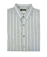 Theory Mens Vetiver Gray Scholar Stripe Rammy Button Down Shirt, M Mediu... - $135.14