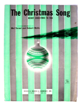The Christmas Song Merry Christmas To You Mel Torme &amp; Robert Wells Sheet... - £10.08 GBP