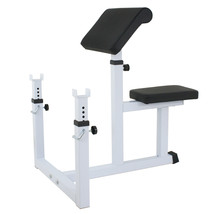Arm Curl Weight Bench Seated Commercial Adjust Preacher Isolated Dumbbel... - £99.78 GBP