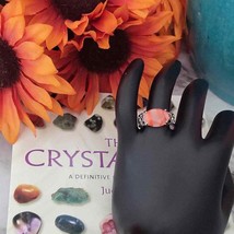 Natural Crystal Agate Silver Plated Ring Size 7.5 - £11.78 GBP