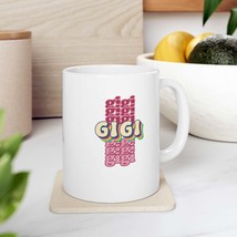 Promoted to Gigi Mug Pregnancy Announcement Gift for Grandma Retro Rainb... - $6.06