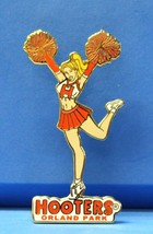 Orland Park HOOTERS Sexy Girl Cheerleader with Pom Pom&#39;s Lapel Badge Pin - £14.05 GBP