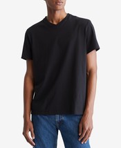 Calvin Klein Men&#39;s Smooth Cotton Solid V-Neck T-Shirt Black Beauty-2XL - £15.95 GBP