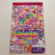 Lisa Frank Stickers Book over 600 Stickers 5 Sheets - $6.93