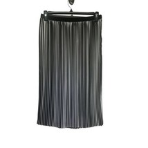 Eileen Fisher Black Gray Ombre Pleated Recycled Polyester Skirt Size XS - $39.59