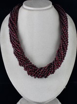 Natural Red Garnet Beads Round Knotted 15 Line 2043 Cts 5 Mm Gemstone Necklace - £191.01 GBP
