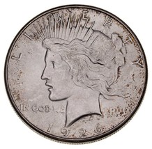 1926-S $1 Silver Peace Dollar in Choice BU Condition, Excellent Eye Appeal - £79.32 GBP