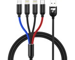 Multi Charging Cable, 2Pack 3.5A Fast Multi Charger Cable 4 In 1 Multipl... - $20.99