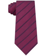 Kenneth Cole Reaction Men&#39;s Slim Iridescent Stripe Tie Burgundy One Size... - £6.35 GBP