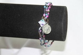 Bracelet (New) MULTI-COLORED Stretch W/ &quot;Charms&quot; - Med - Color By Amber - £11.28 GBP