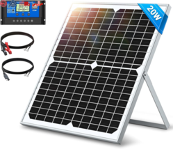 20W 12V Solar Panel Kit, Battery Charger Maintainer, 10A Controller, Waterproof - £40.77 GBP