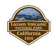 4&quot; lassen volcanic national park california 1916 bumper sticker decal usa made - £21.34 GBP