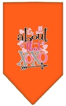 All About that XOXO Screen Print Bandana Orange Small - £9.26 GBP