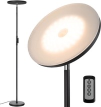 Joofo Floor Lamp,30W/2400Lm Sky Led Modern Torchiere 3 Color Temperatures, Black - $77.98