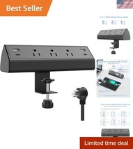 Desk Clamp Power Strip: 7 Ports Including 2 PD 20W USB-C for Fast Charging - $29.99