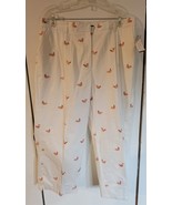 NWT Womens 18W Larry Levine Woman White Roosters Cropped Business Casual... - $12.29 CAD