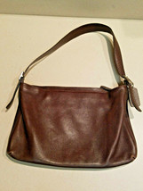 Vintage Coach C1P-9407 Brown Leather Adjustable Strap Handbag - £38.92 GBP
