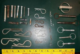 20BB54 ASSORTED HARDWARE: CLEVIS PINS, BALL DETENT PINS, CLIPS, GOOD CON... - £7.22 GBP