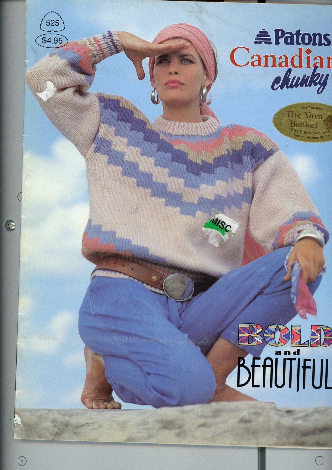 1989 Patons Canadiana Chunky  Complete Knitting Sweater Patterns - $4.00