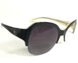 Badgley Mischka Sunglasses Frames ANTOINETTE Black Ivory Oversized 58-19... - $46.59