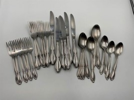 5 x Place Settings ++ Oneida Stainless Steel STRATHMORE 32 Piece Lot - £157.37 GBP