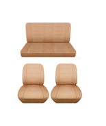 Front and Rear car seat covers Fits 1974 Jeep CJ5  tan cotton - $129.99